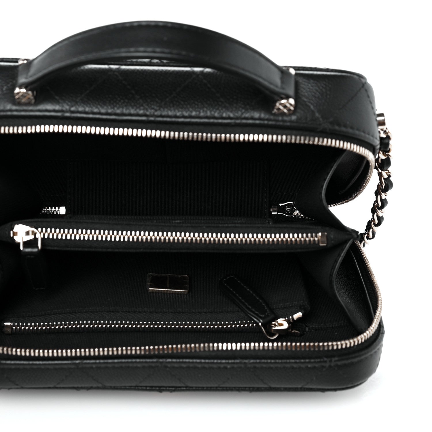 Chanel Caviar Quilted Vanity Case Black 5 of 10