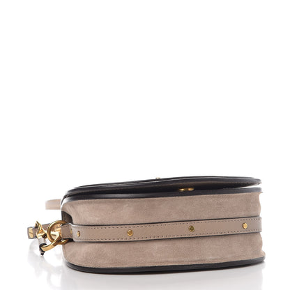 Chloe Calfskin Suede Small Nile Bracelet Bag Motty Grey 4 of 8
