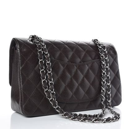 Chanel Caviar Quilted Medium Double Flap Brown 4 of 12