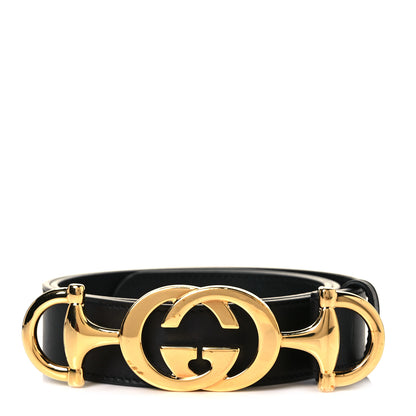 Gucci Calfskin Zumi 30mm Belt 80 32 Black 1 of 7