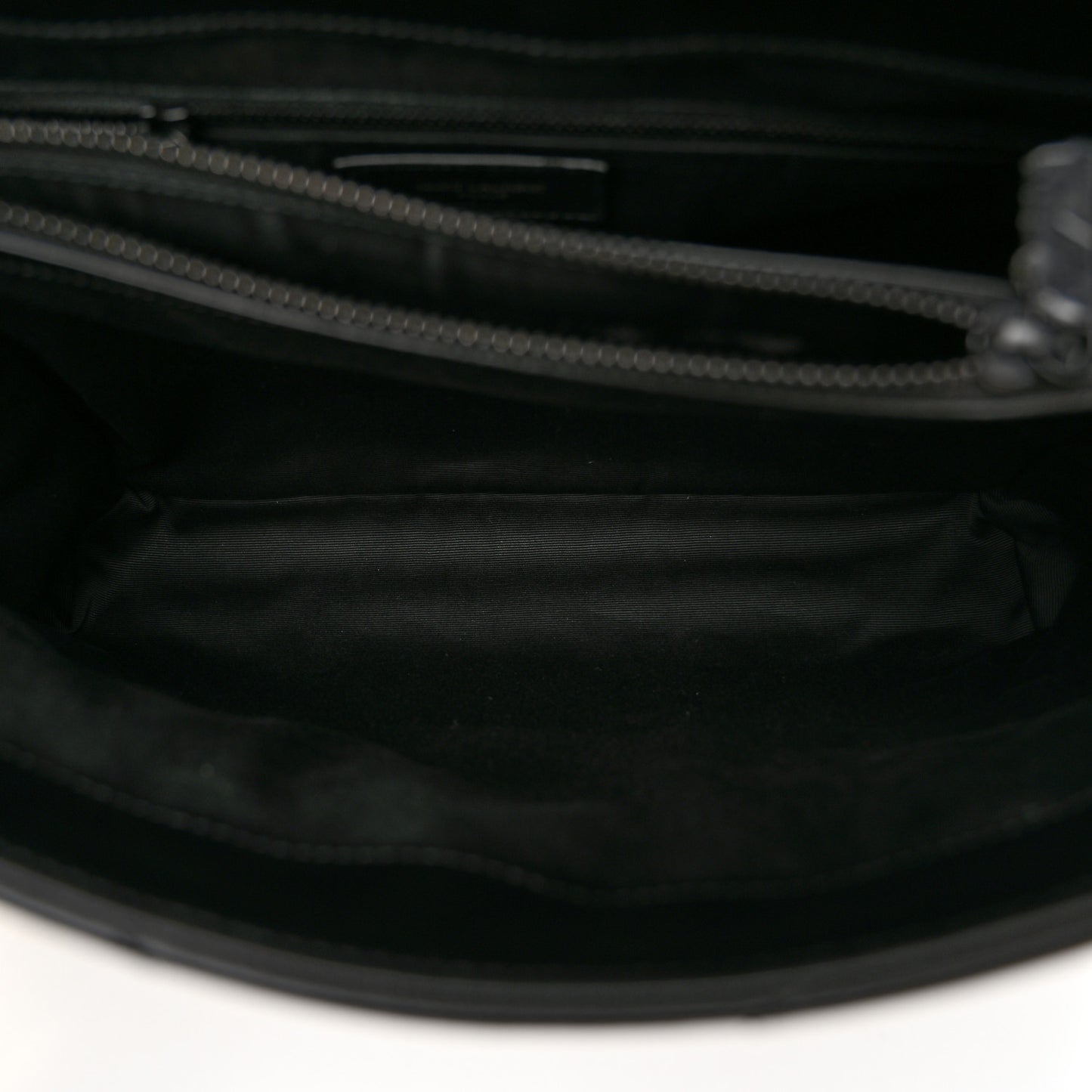 Calfskin Y Quilted Monogram Monochrome Medium Loulou Chain Satchel Black