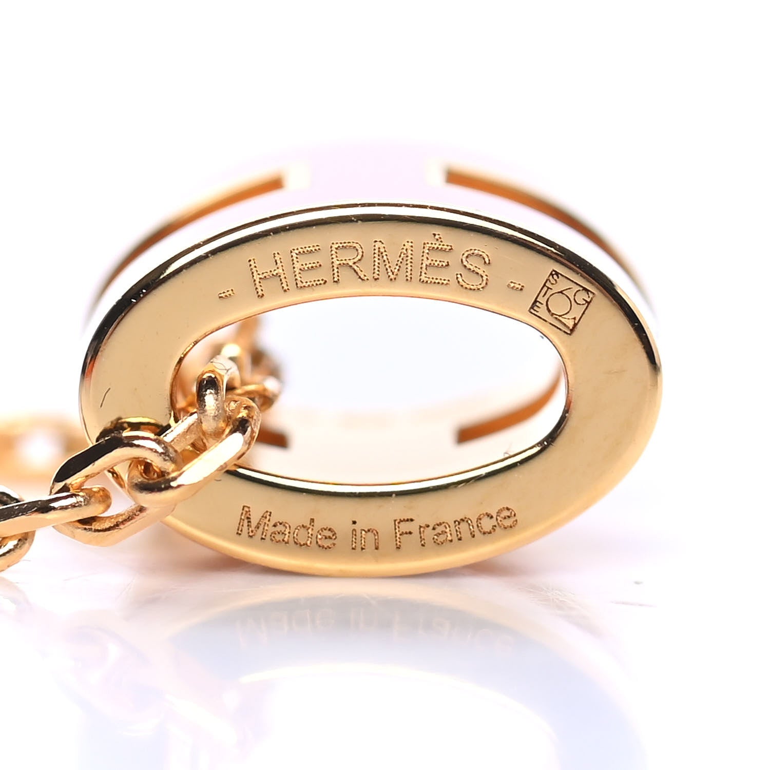 Hermes Lacquered Rose Gold Mini Pop H Pendant Necklace Rose Dragee 4 of 4