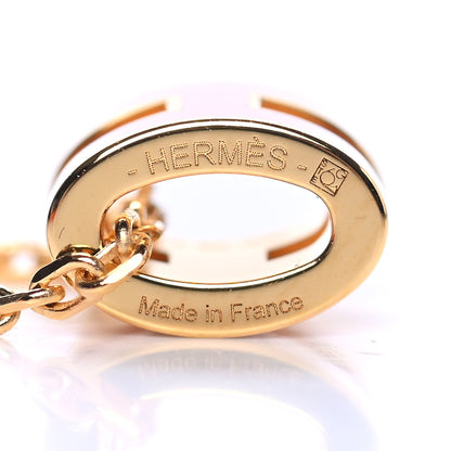Hermes Lacquered Rose Gold Mini Pop H Pendant Necklace Rose Dragee 4 of 4
