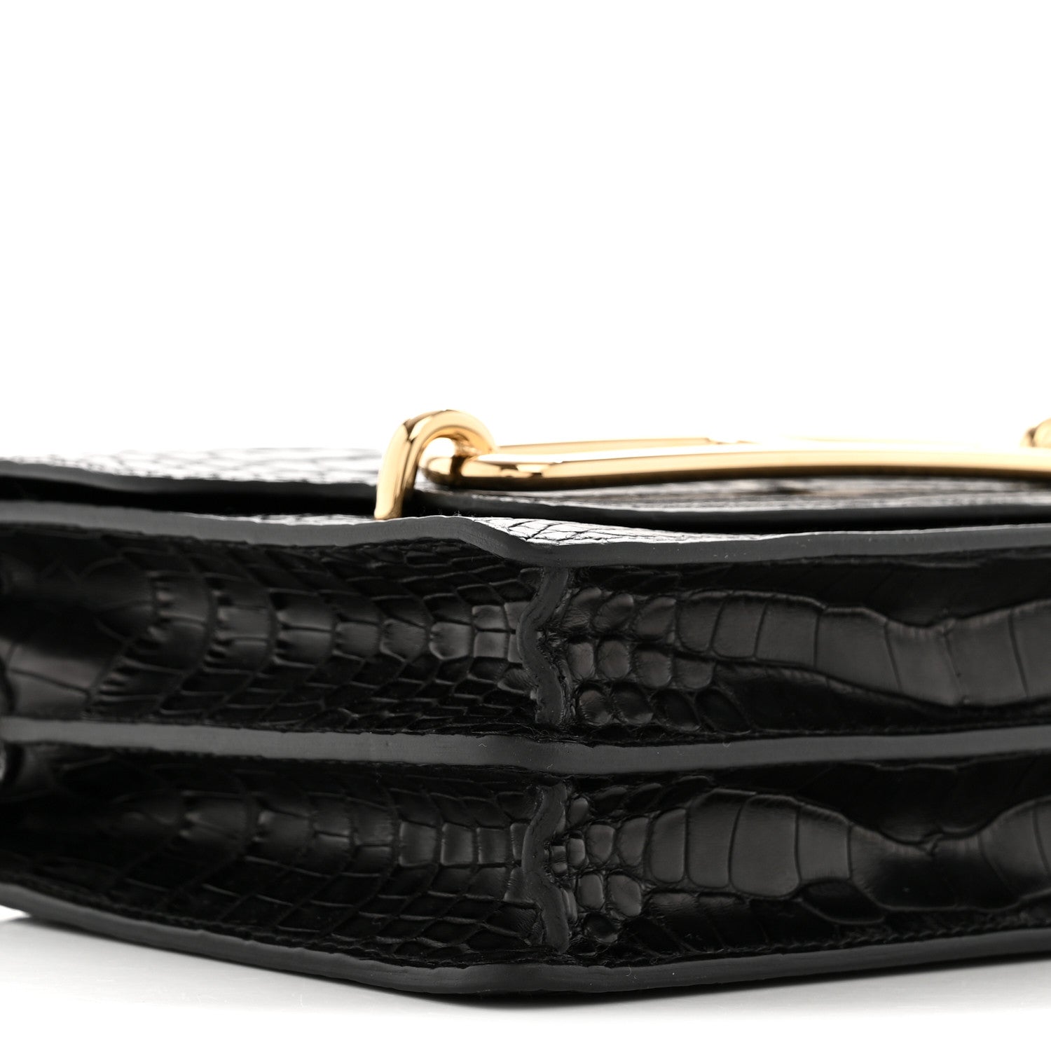 Hermes Matte Alligator Mini Sac Roulis Black 9 of 11