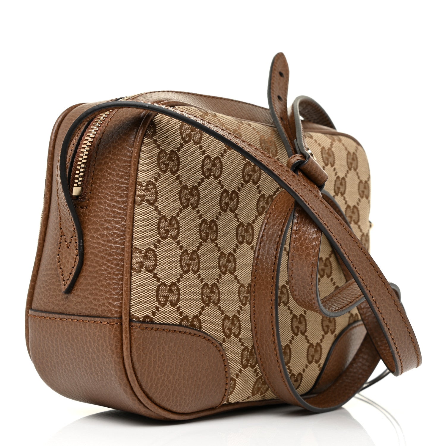 Gucci Monogram Mini Bree Messenger Bag Beige Tabacco 3 of 11