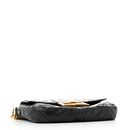Fendi Nappa FF 1974 Embossed Mini Baguette Black 4 of 12