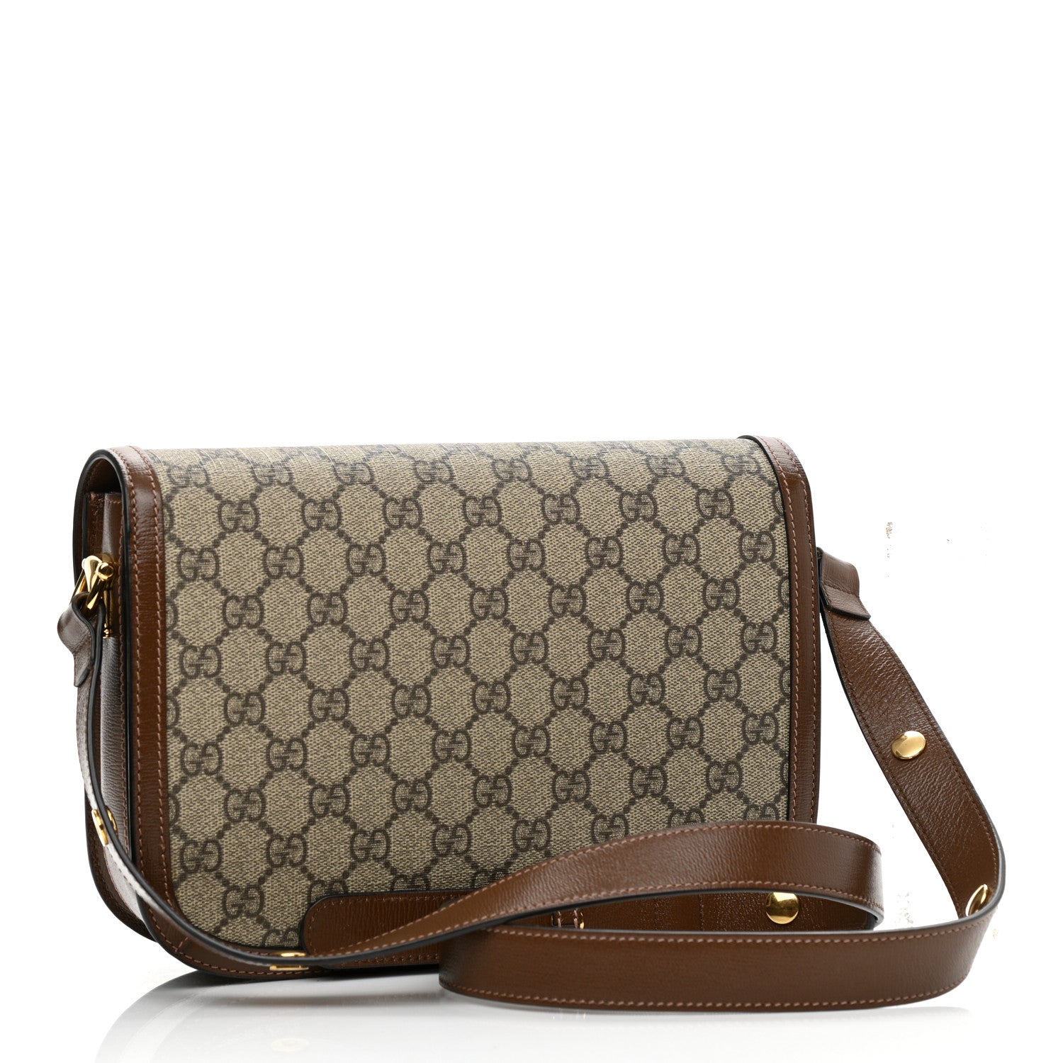 Gucci GG Supreme Monogram Horsebit 1955 Shoulder Bag Beige Brown Sugar 3 of 10