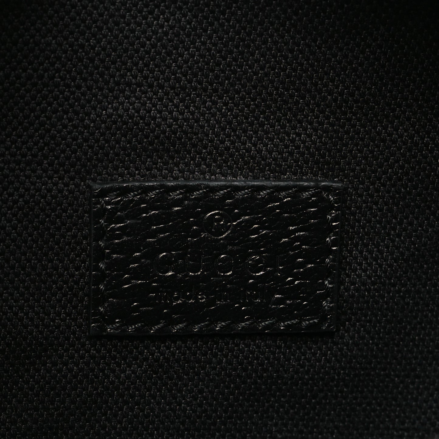 Monogram Jumbo GG Textured Dollar Calfskin Web Belt Bag Black