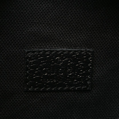 Gucci Monogram Jumbo GG Textured Dollar Calfskin Web Belt Bag Black 6 of 9
