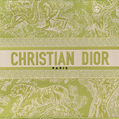 Christian Dior Canvas Embroidered Dioriviera Toile De Jouy Book Tote D-Lite Green 9 of 9