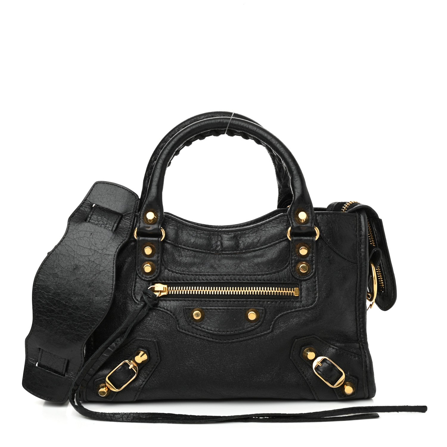 Balenciaga Agneau Classic Gold Hardware Mini City Black 1 of 11