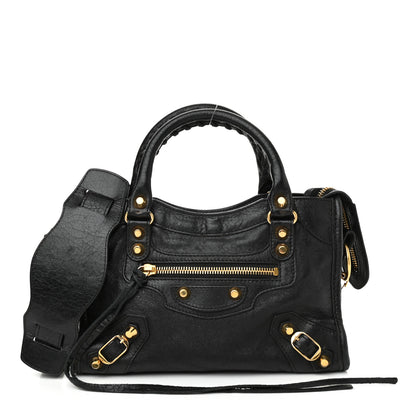 Balenciaga Agneau Classic Gold Hardware Mini City Black 1 of 11