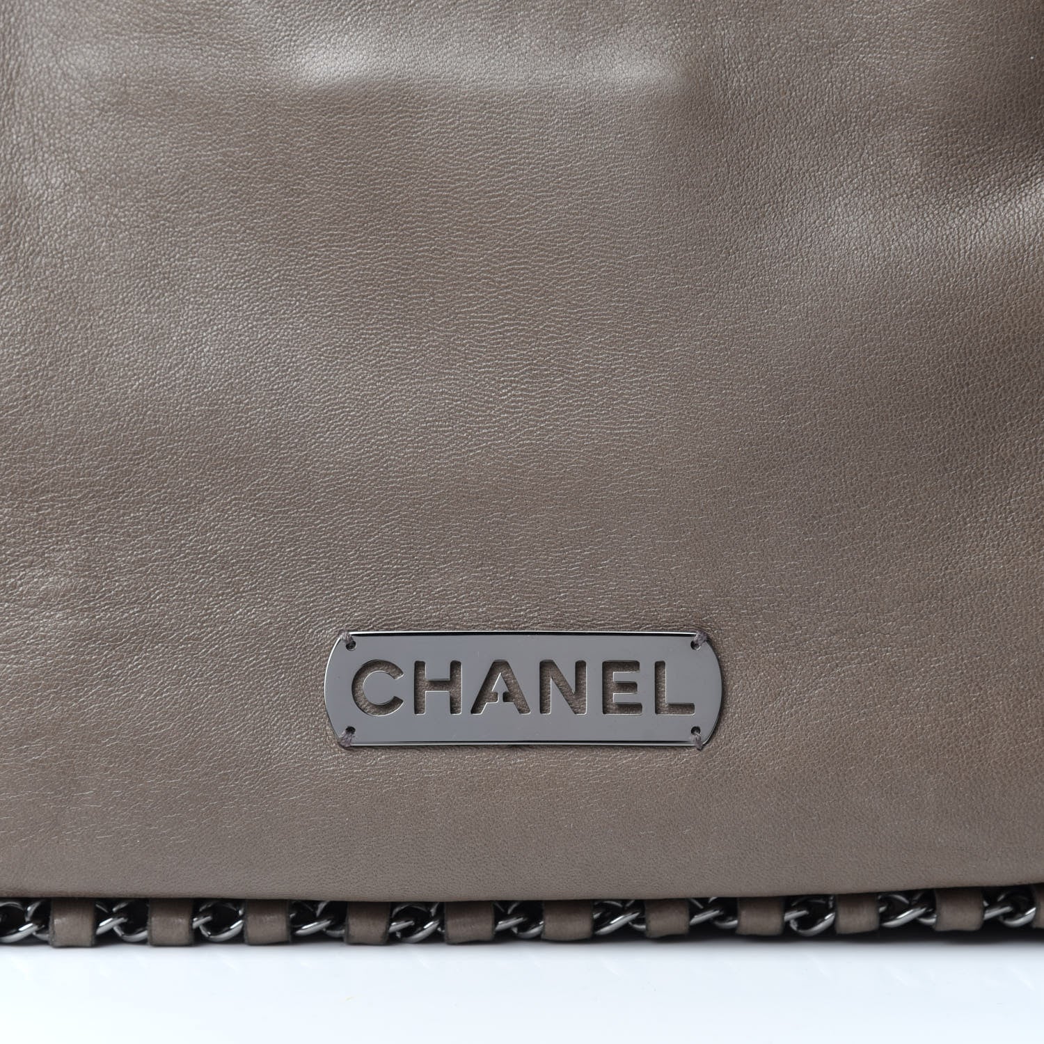 Chanel Lambskin Chain Hobo Grey 10 of 10