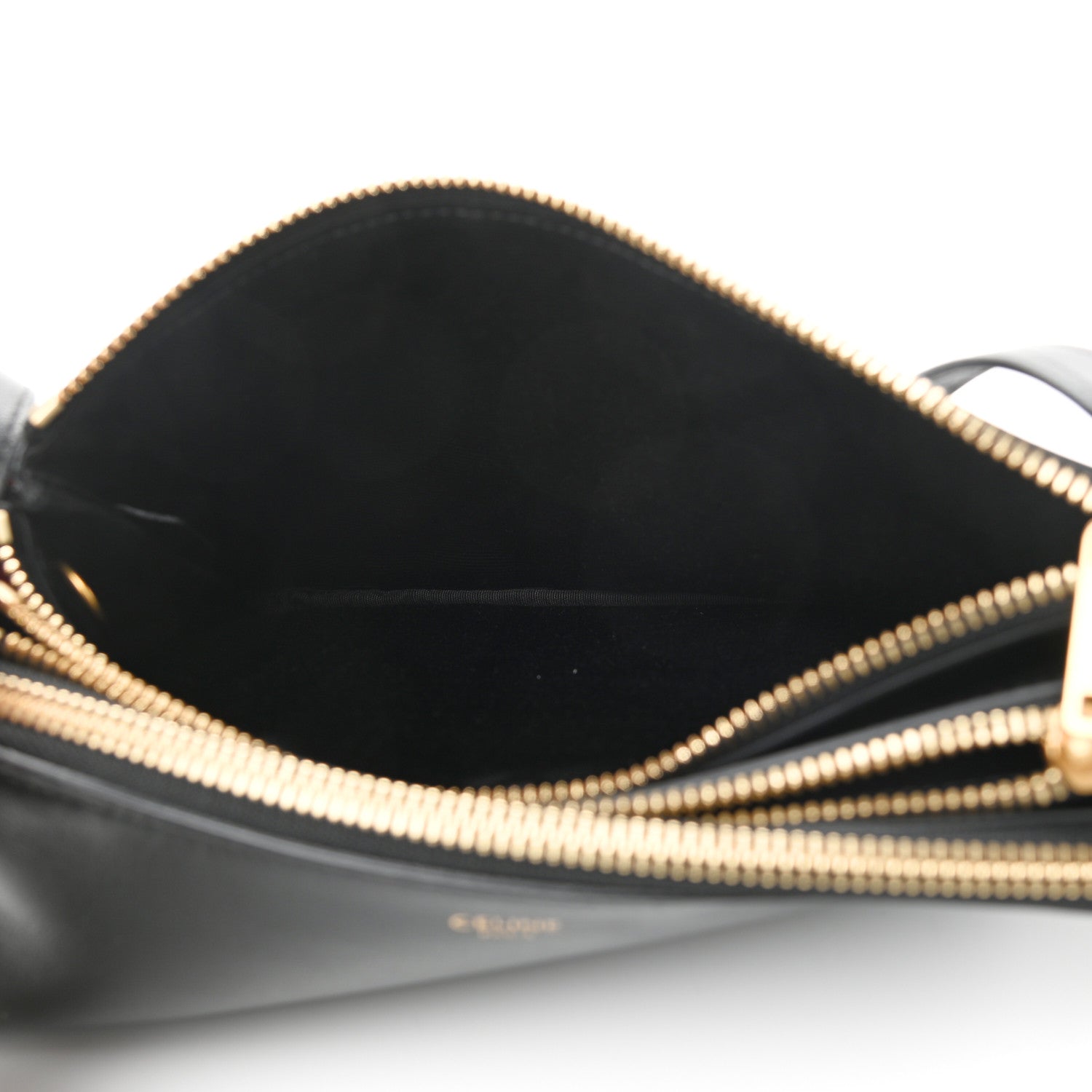 Celine Lambskin Small Trio Crossbody Bag Black 5 of 10
