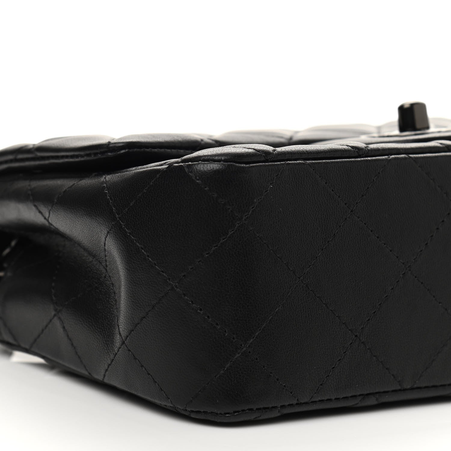 Chanel Lambskin Quilted Mini Rectangular Flap So Black 8 of 10