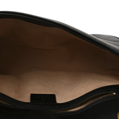 Gucci Calfskin Matelasse Small GG Marmont Shoulder Bag Black 5 of 10