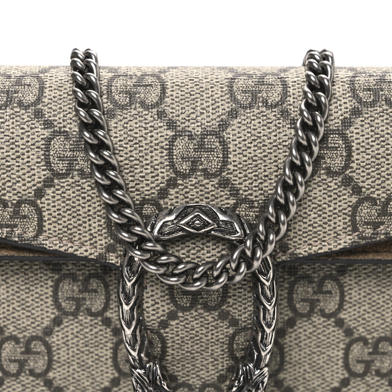 Gucci GG Supreme Monogram Super Mini Dionysus Shoulder Bag Taupe 7 of 10