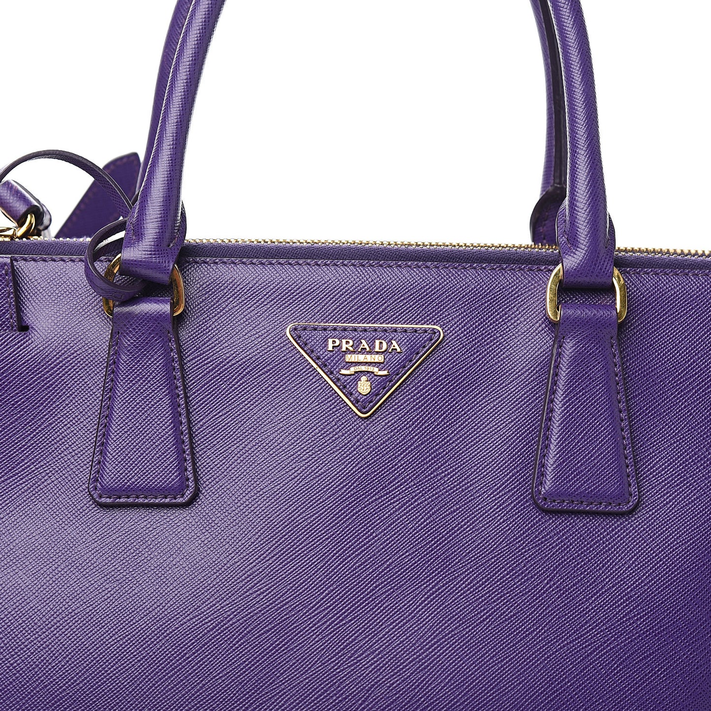Saffiano Medium Galleria Double Zip Tote Viola