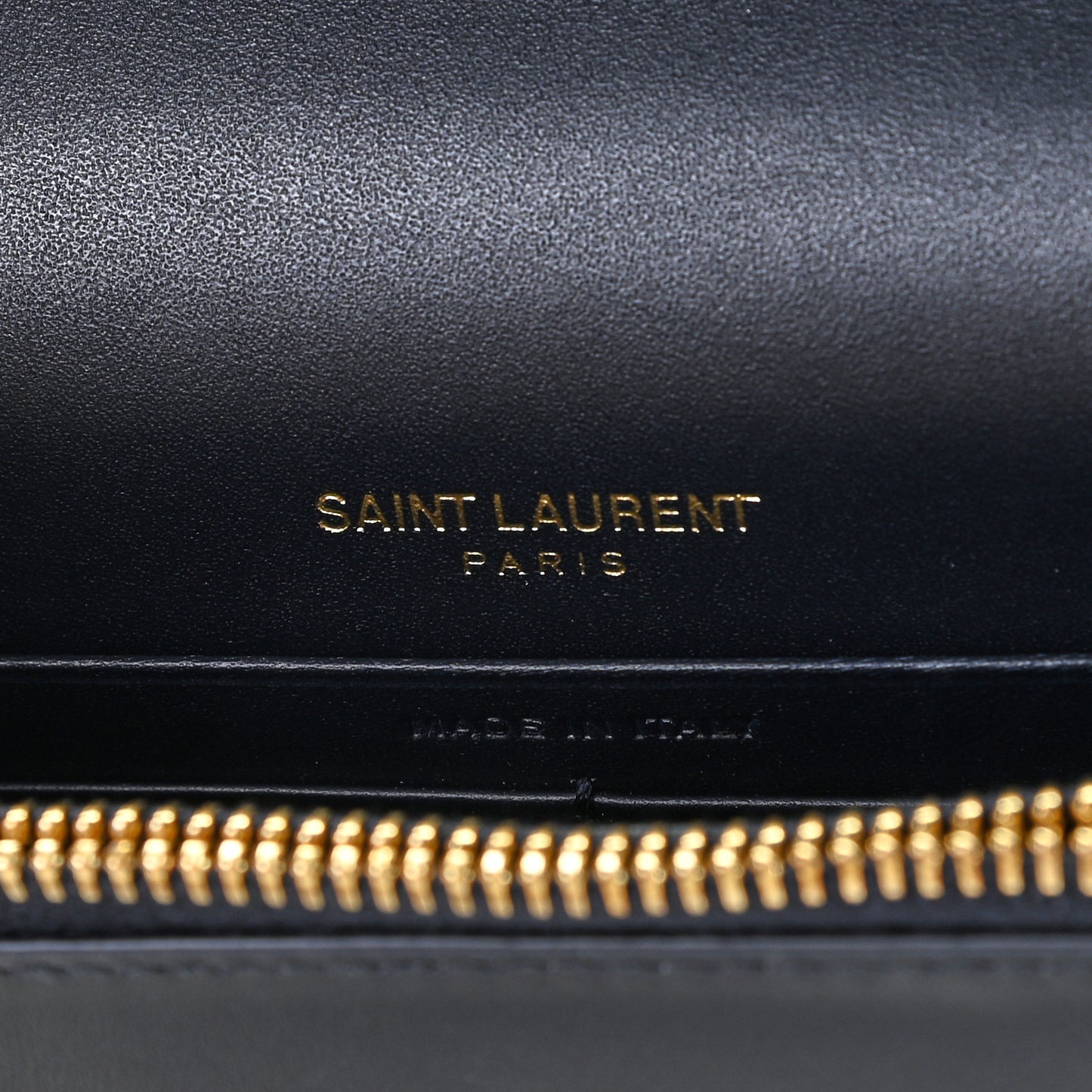 Smooth Calfskin Classic Monogram Kate Tassel Chain Wallet Black