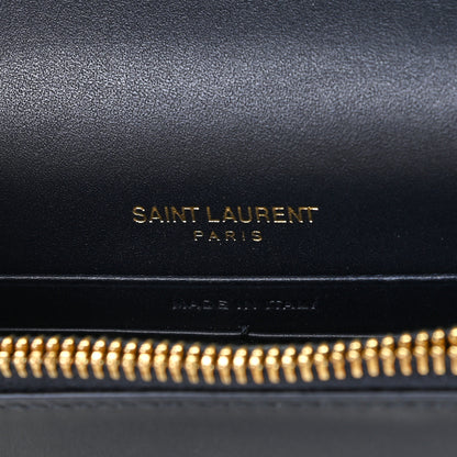 Saint Laurent Smooth Calfskin Classic Monogram Kate Tassel Chain Wallet Black 9 of 11
