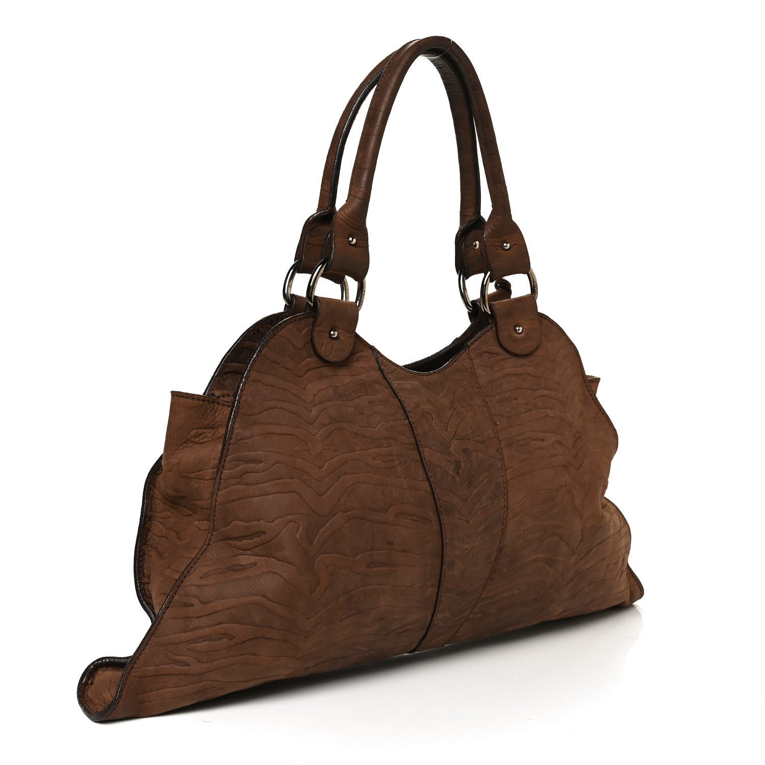 Fendi Suede Large Devil Trapezio Tote 2 of 13