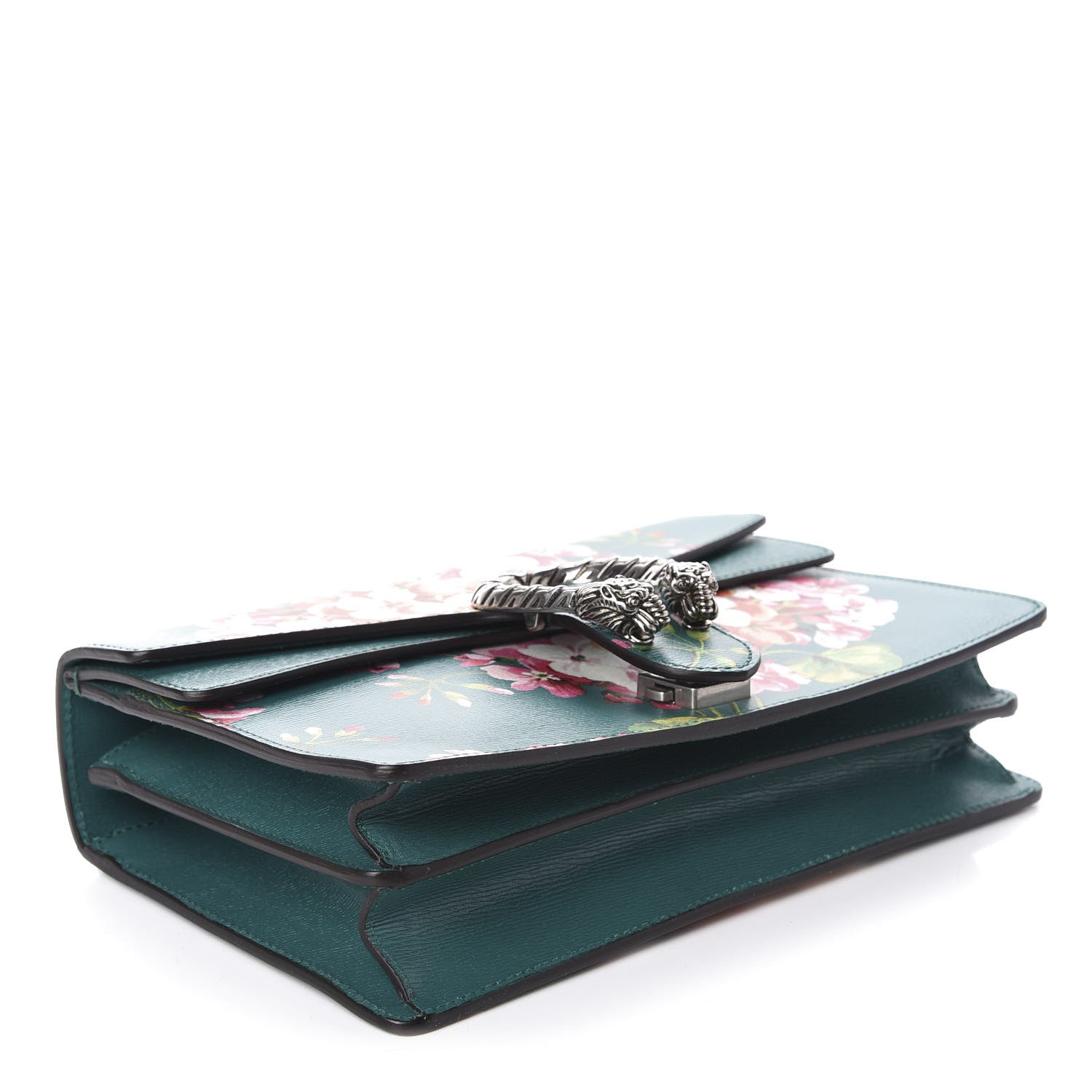 Gucci Calfskin Blooms Print Small Dionysus Shoulder Bag Bright Emerald Multicolor 4 of 10