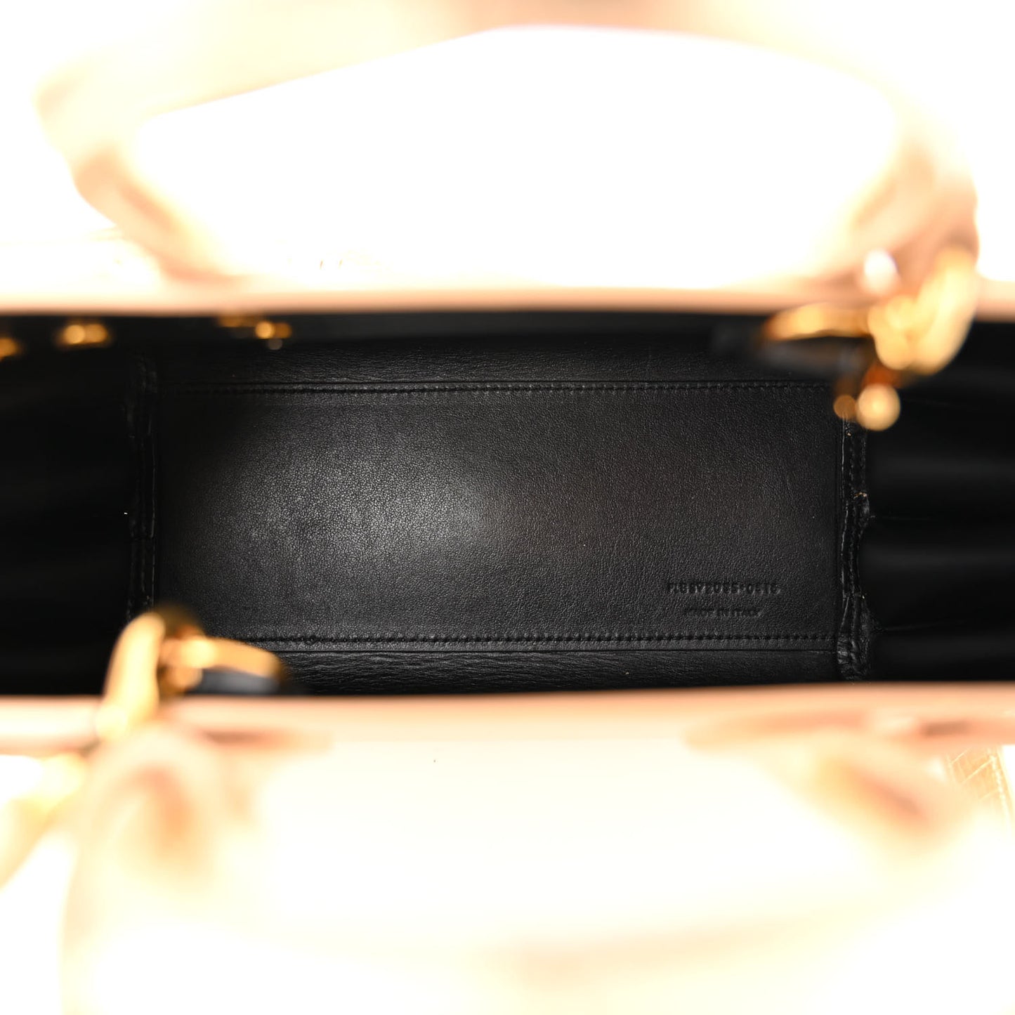 Metallic Calfskin Lizard Embossed Nano Sac De Jour Gold