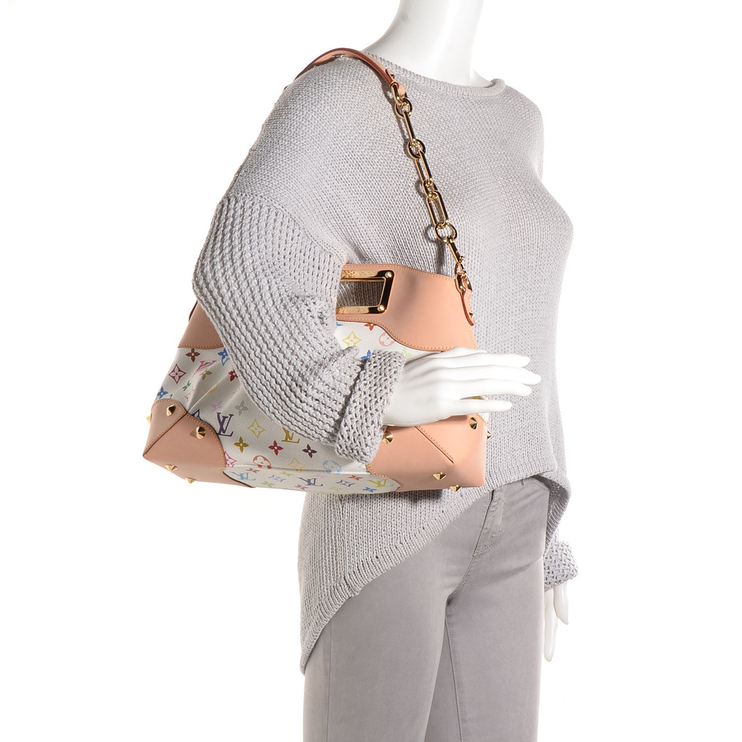 Lanvin LOUIS VUITTON Monogram Multicolor Judy MM White 2 of 7