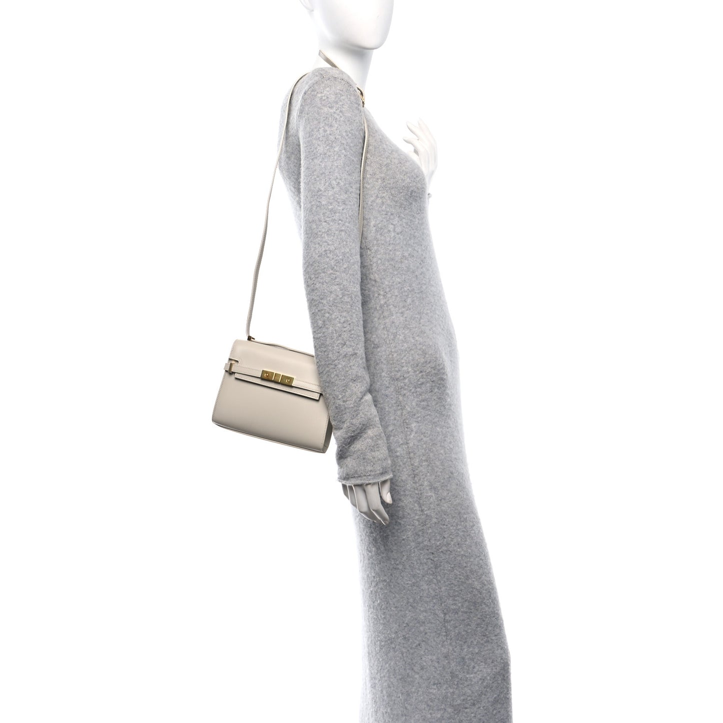 Smooth Calfskin Mini Manhattan Shoulder Bag Crema Soft
