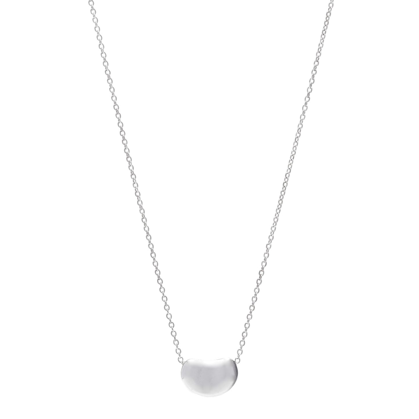 Sterling Silver 11mm Elsa Peretti Bean Pendant Necklace