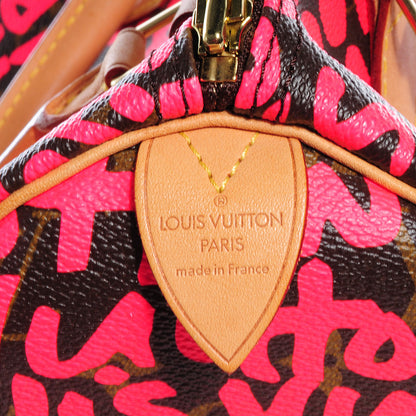 Louis Vuitton Monogram Graffiti Speedy 30 Fuchsia 7 of 7