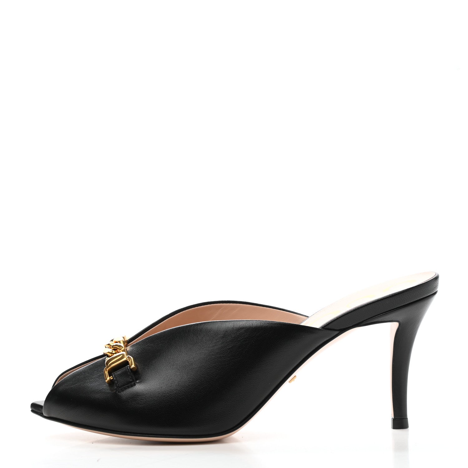 Gucci Malaga Kid Chain Sylvie Mules 37 Black 1 of 10