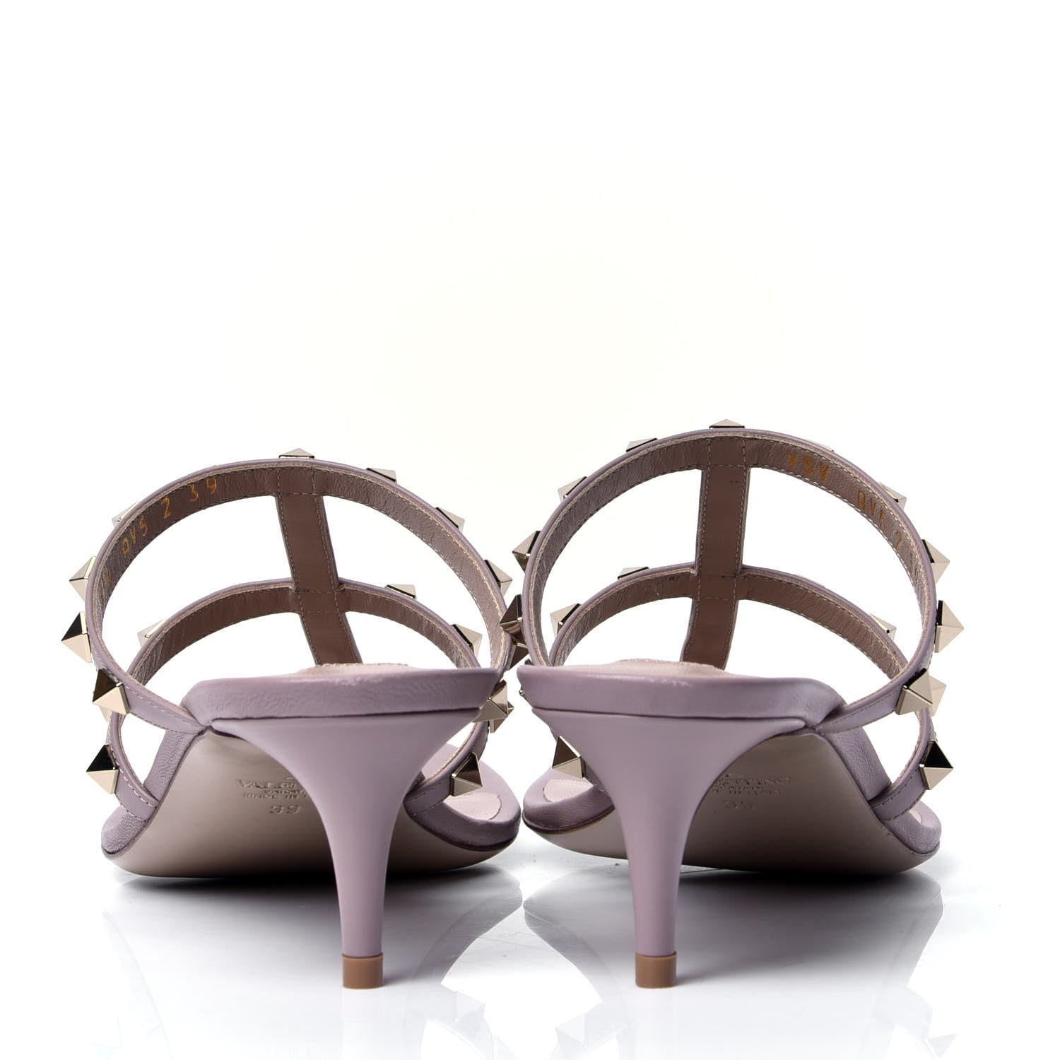 Valentino Garavani Calfskin Rockstud 50mm Flip Flop Thong Sandals 39 Poudre 3 of 6