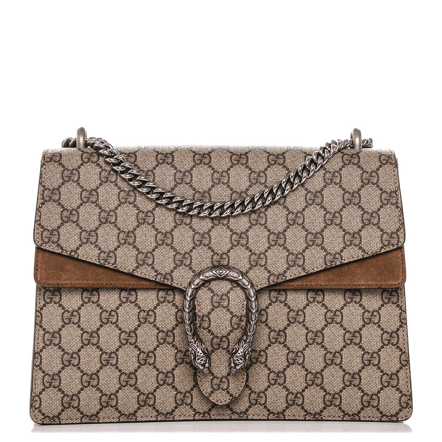 GG Supreme Monogram Medium Dionysus Shoulder Bag Taupe