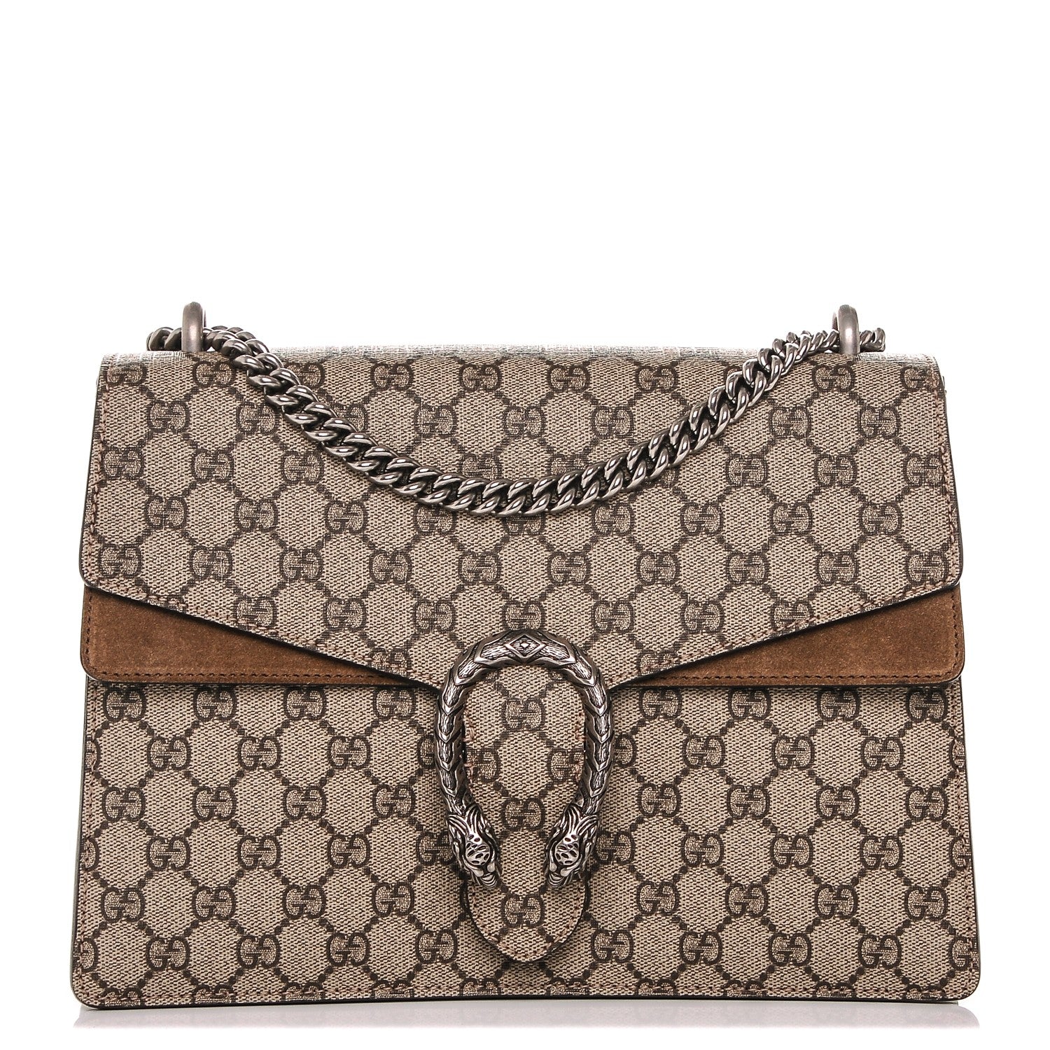 Gucci GG Supreme Monogram Medium Dionysus Shoulder Bag Taupe 1 of 6