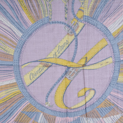 Hermes Cashmere Silk Ceintures et Liens Shawl 140 1 of 9