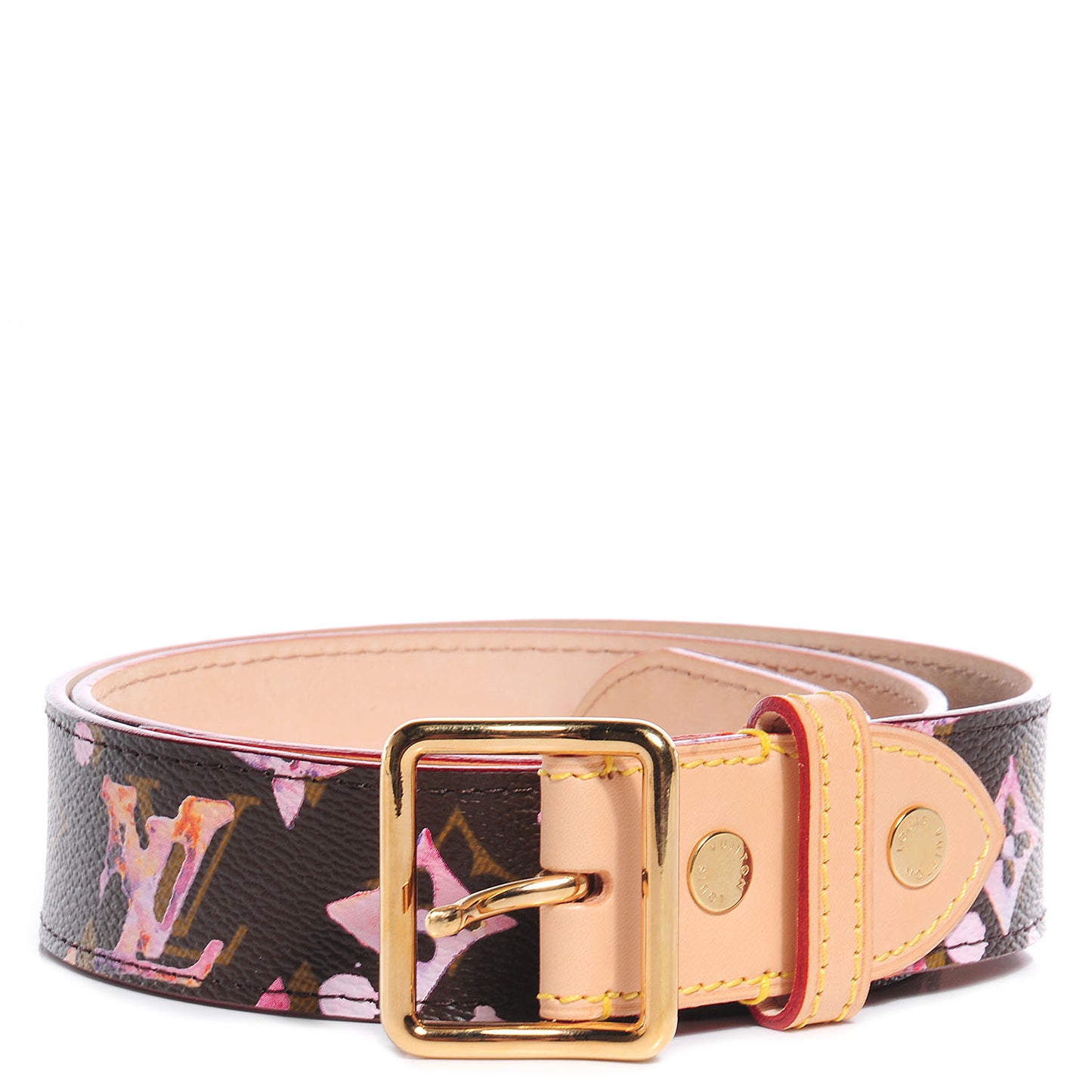 Monogram Watercolor Aquarelle Belt 80 32 Brown