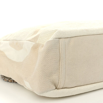 Chanel Canvas Large Shopping Tote White Beige 9 of 12