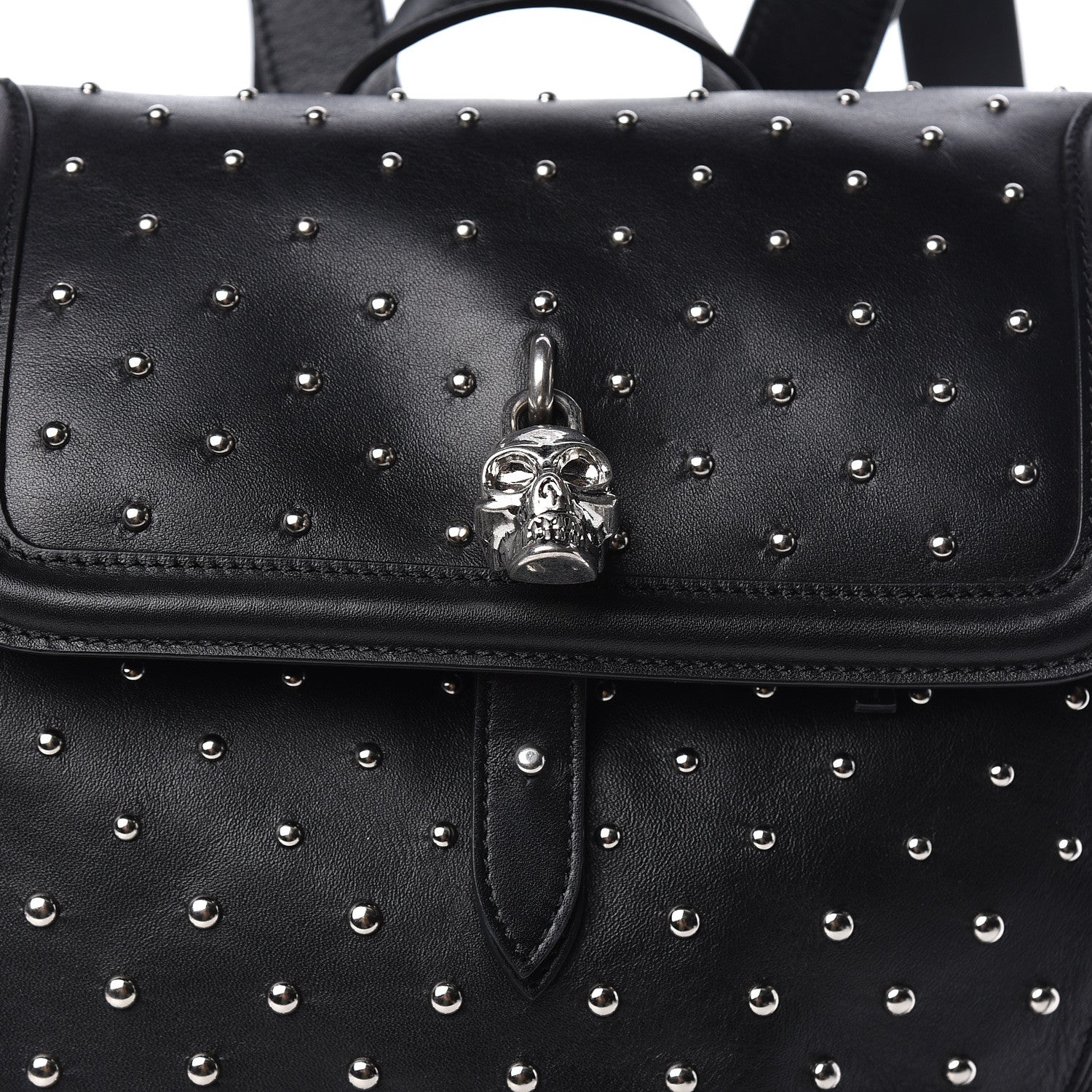 Alexander McQueen Calfskin Studded Padlock Backpack Black 11 of 11
