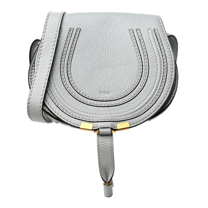 Chloe Calfskin Mini Marcie Round Crossbody Bag Faded Blue 1 of 11