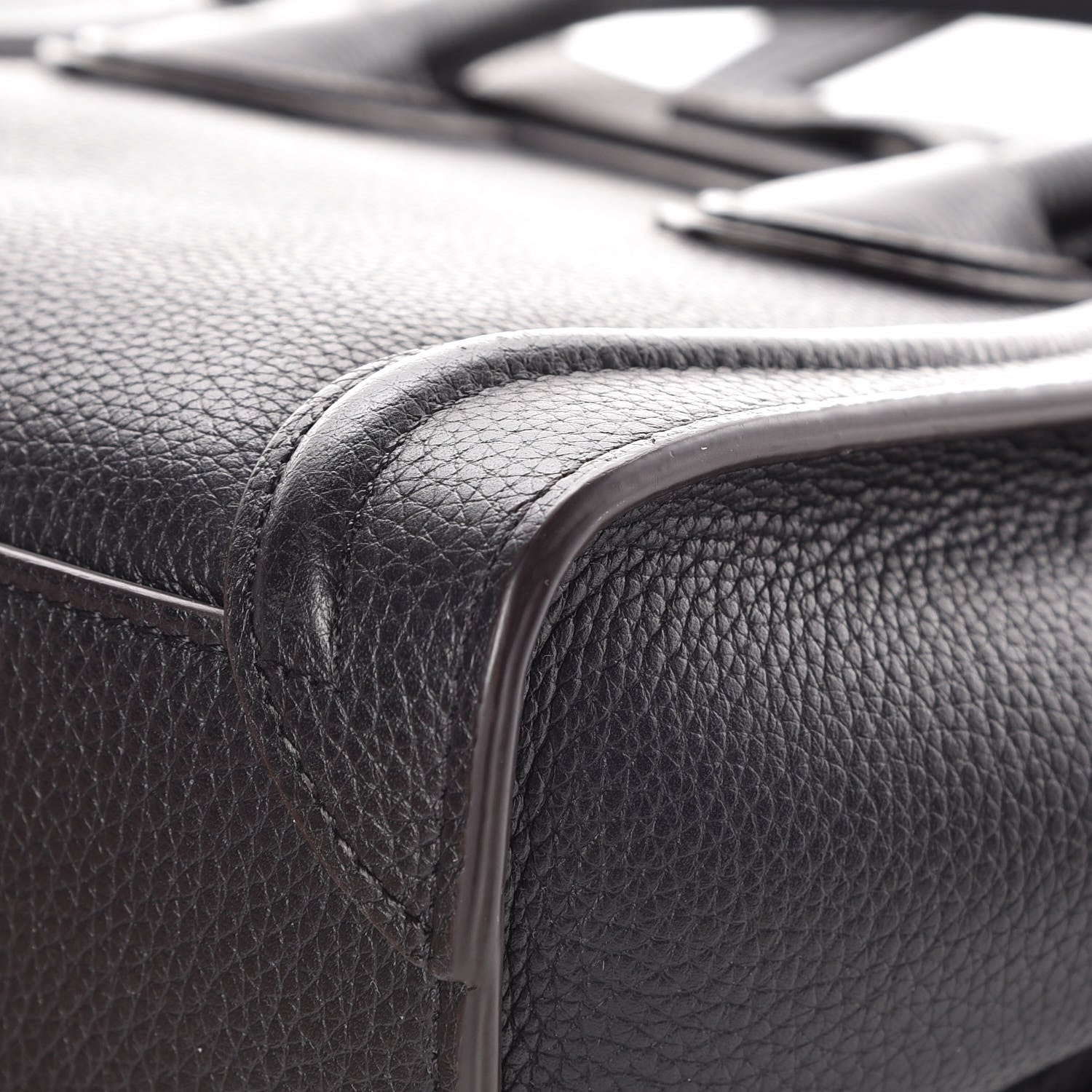 Celine Drummed Calfskin Nano Luggage Black 15 of 16