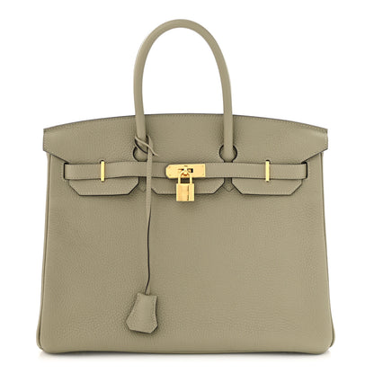 Hermes Taurillon Clemence Birkin 35 Sauge 1 of 11