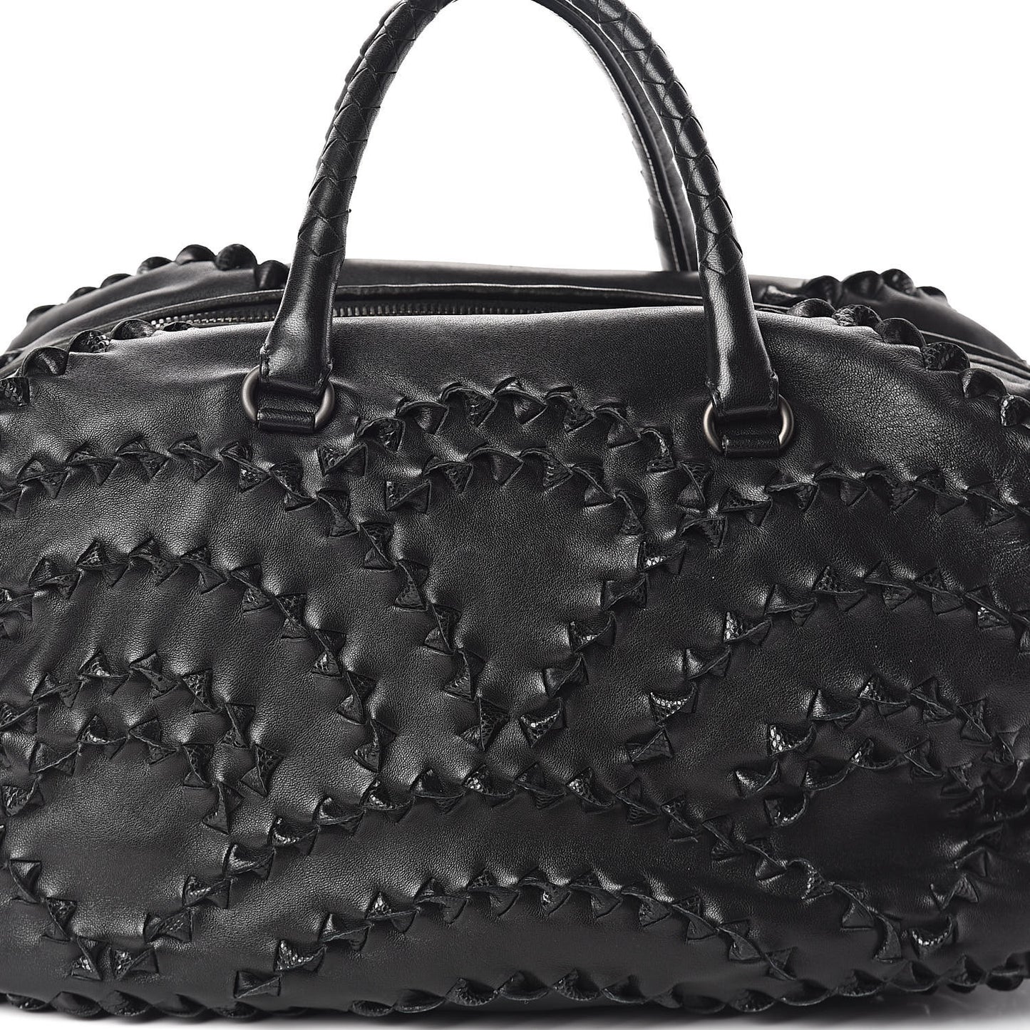 Nappa Karung Intrecciato San Marco Tote Black