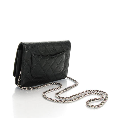 Chanel Caviar Quilted Wallet On Chain WOC Black 3 of 8