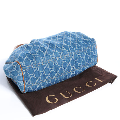 Gucci Denim Monogram Medium Sukey Tote 4 of 9