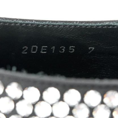 Prada Satin Crystal Metal Triangle Logo Mens Loafers 7 Cristal 8 of 10