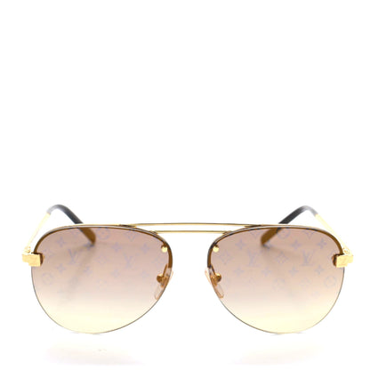 Louis Vuitton Metal Clockwise Sunglasses Z1020W Gold 1 of 7