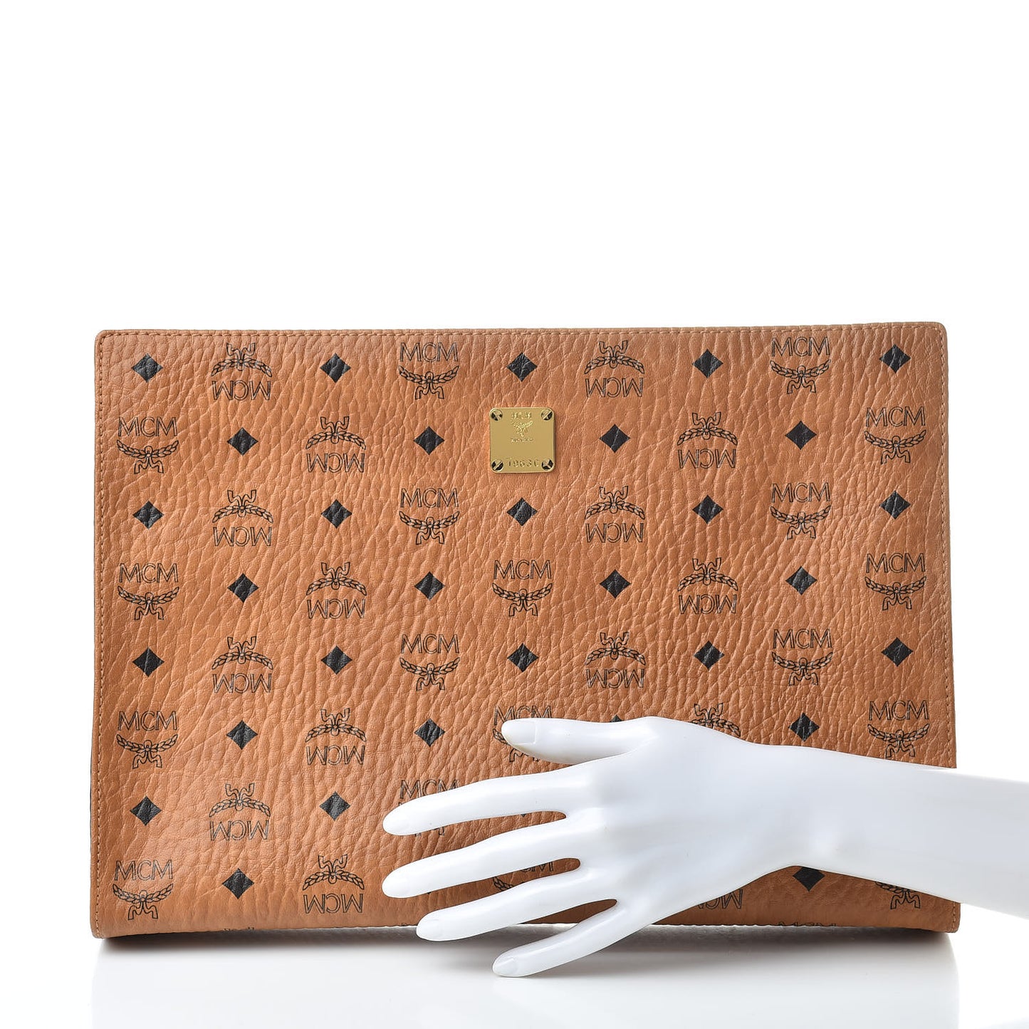 Visetos Large Zip Pouch Cognac