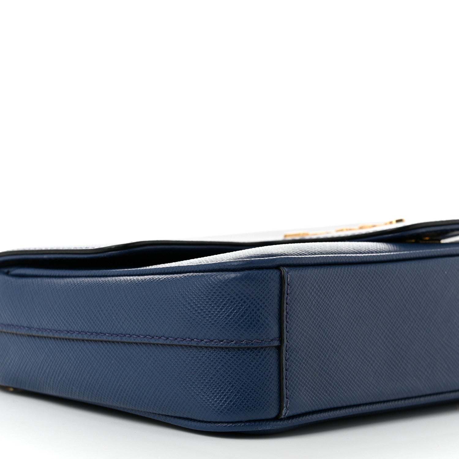 Prada Saffiano Flap Shoulder Bag Bluette 9 of 10