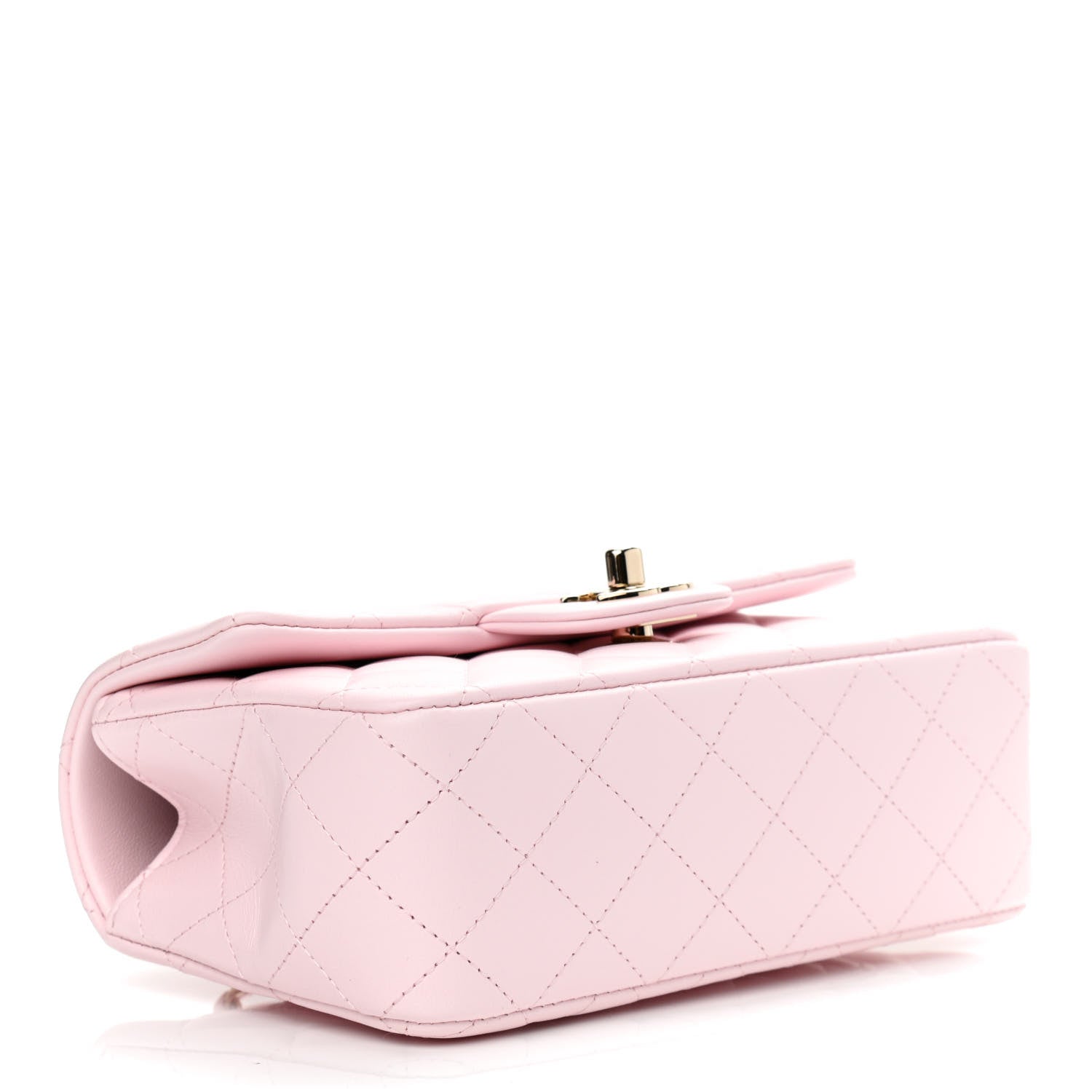 Chanel Lambskin Quilted Mini Top Handle Rectangular Flap Light Pink 4 of 10